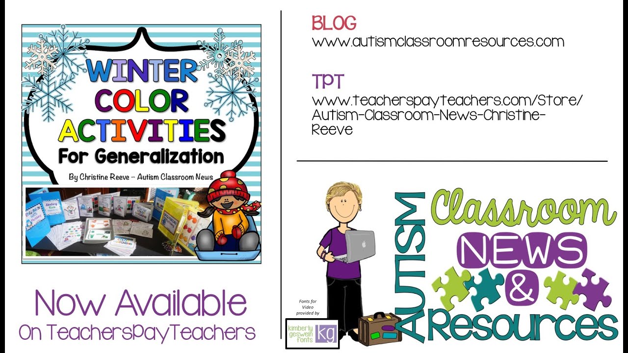 Winter Color Generalization Activities Preview for Special Education and Early Childhood