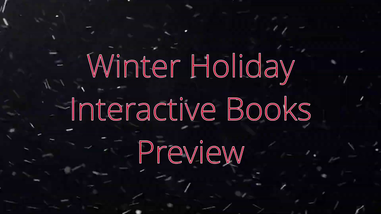 Winter Holiday Interactive Books Preview