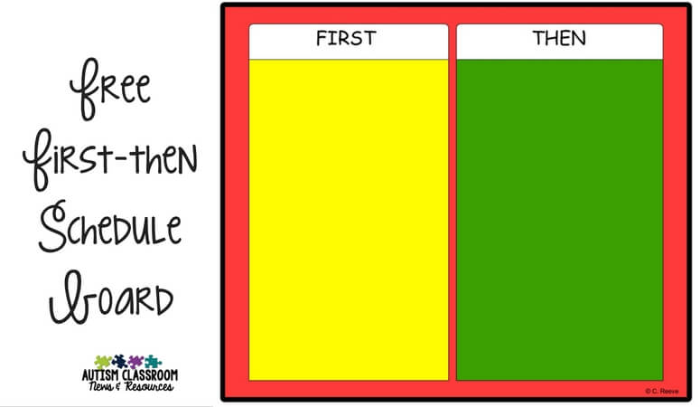 Visual Schedule Series: First Then Schedules (Freebie ) Autism