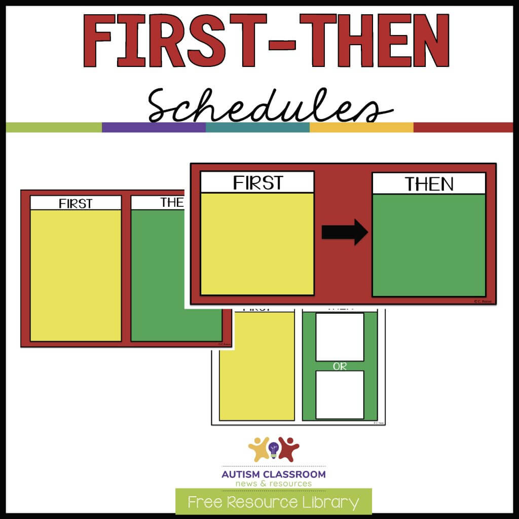 Visual Schedule Series: First-Then Schedules (Freebie!!) - Autism