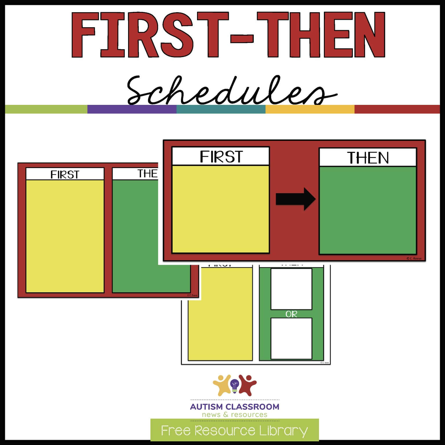 visual schedule series first then schedules freebie