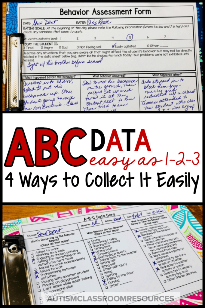 4 Ways to Start ABC Data Collection...Easy as 1-2-3