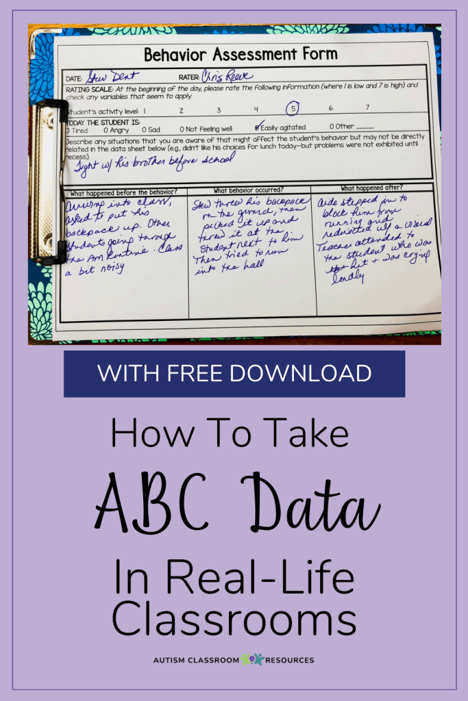 Collecting ABC Data: A Freebie in Step 2 of Meaningful Behavioral ...