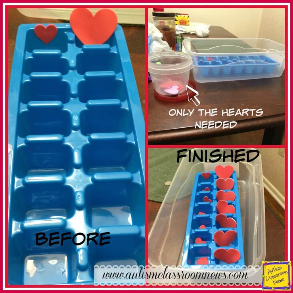 These are some great Valentine's day work tasks made with material you can find at the Dollar Store or Amazon. There are simple and more complex tasks with instructions on how to make them. #workbaskets