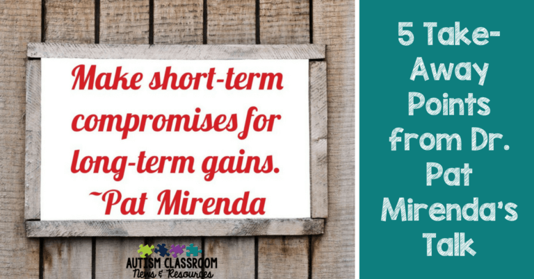 Dr. Mirenda is an expert in communication and challenging behavior--I shared 5 take aways from her talk that i think we need to remember in behavior support.
