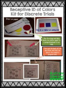 Many of us working with students with autism and other complex disabilities use discrete trials as a fundamental part of our instruction. Implementing discrete trial training (DTT) in the classroom can be difficult. So I am sharing a free sample of a type of trial kit that can help everyone in the classroom (including paraprofessionals) to implement trials consistently. Check it out and download your kit today.