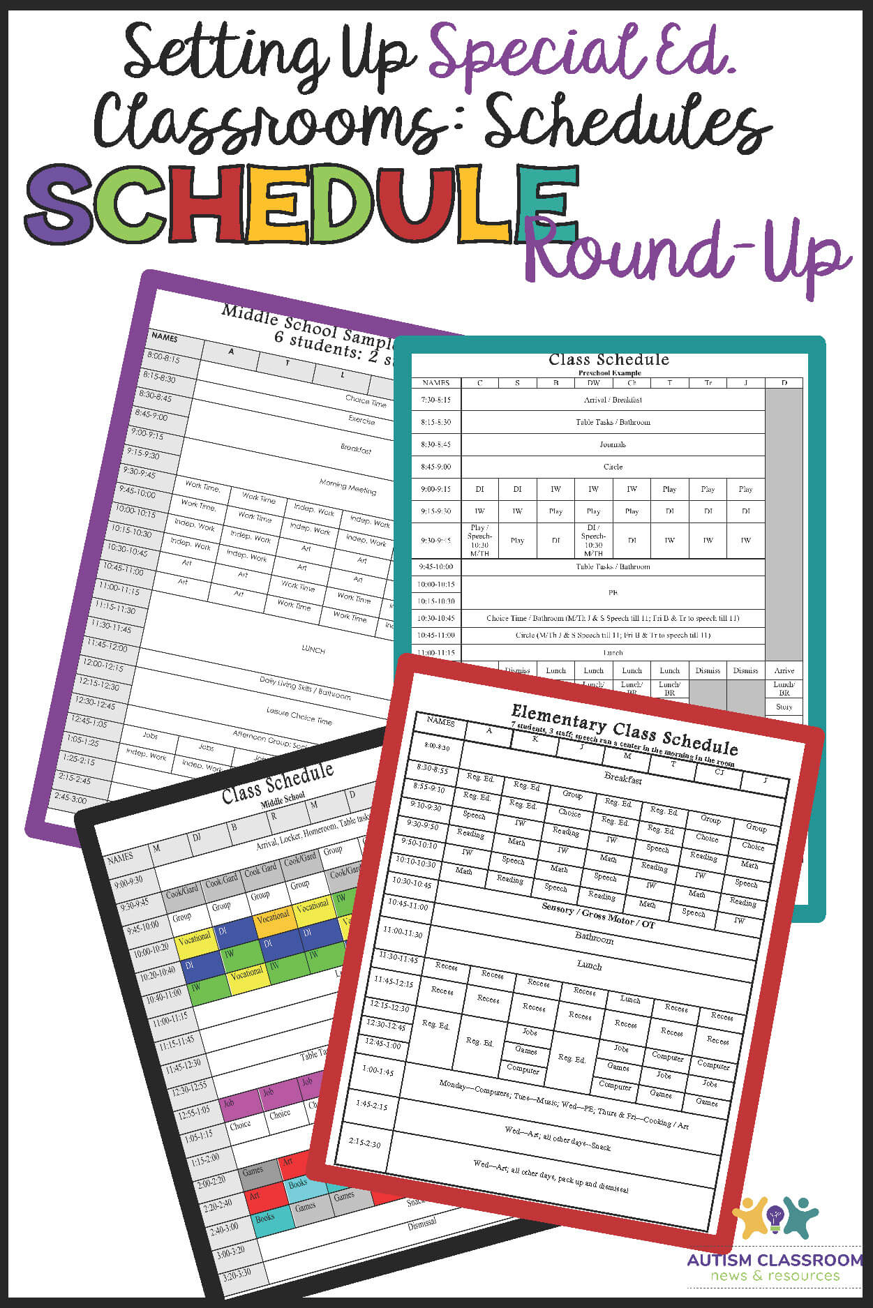 Special education class schedule roundup