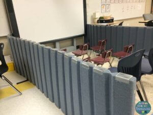 Divider in a special education classroom