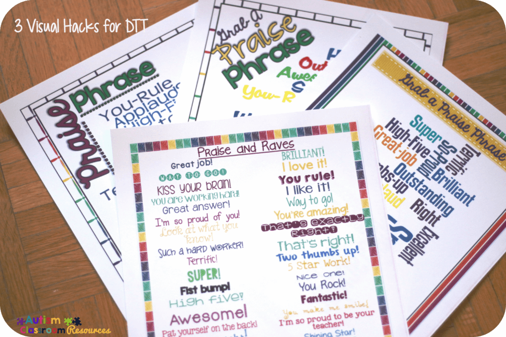 reinforcer phrases for ABA instruction Autism Classroom Resources