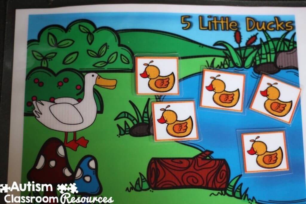 Classroom Resources Morning Meeting 5 Little Ducks Board