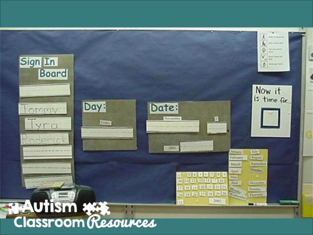 sign in sheet for morning meeting from Autism Classroom Resources