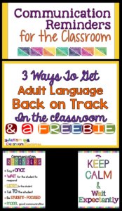 3 Ways to Get Adult Language Back on Track in the Classroom Autism Classroom Resources