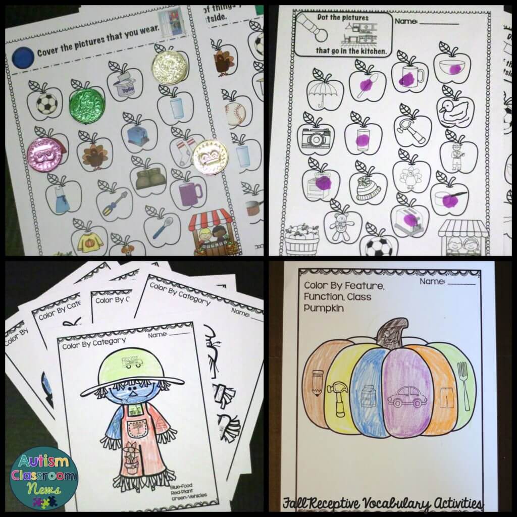Print and go activities for fall RFFC Activities Autism Classroom News