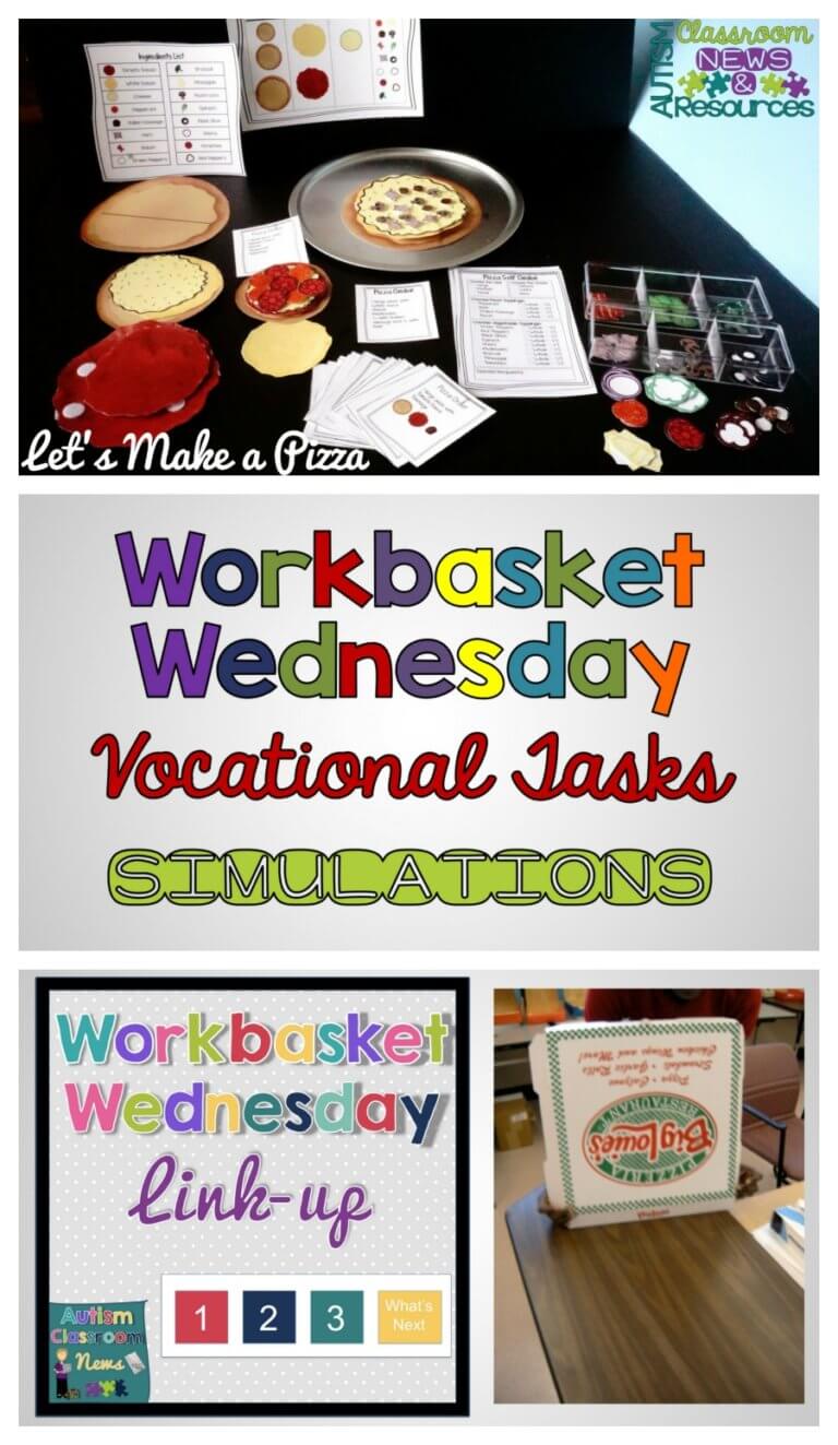 Workbasket Wednesday Vocational Jobs Simulations November 2015 from Autism Classroom Resources