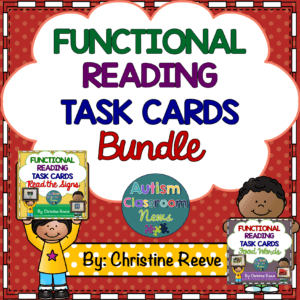 Functional Reading Task Cards Series Bundle from Autism Classroom News