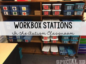 Simply Special Workbox system from Simply Special Ed as one of 8 Favorite Blog Posts for 2015 from Autism Classroom Resources