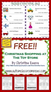 Christmas Shopping at the Toy Store Free Activities from Autism Classroom Resources