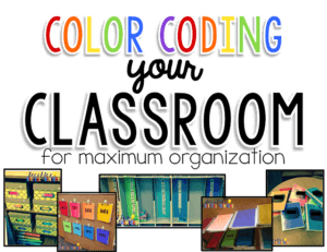 color coding your classroom from 8 Favorite Blog Posts of 2015 from Autism Classroom Resources