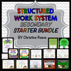 Secondary Structured Work System Starter Bundle by Autism Classroom News Store