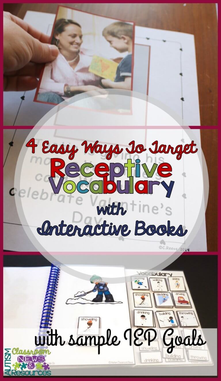 4 Easy Ways to Target Receptive Vocabulary with Interactive Books from Autism Classroom Resources