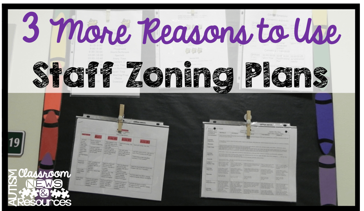 3 More Reasons to use a Zoning Plan in Your Classroom Autism