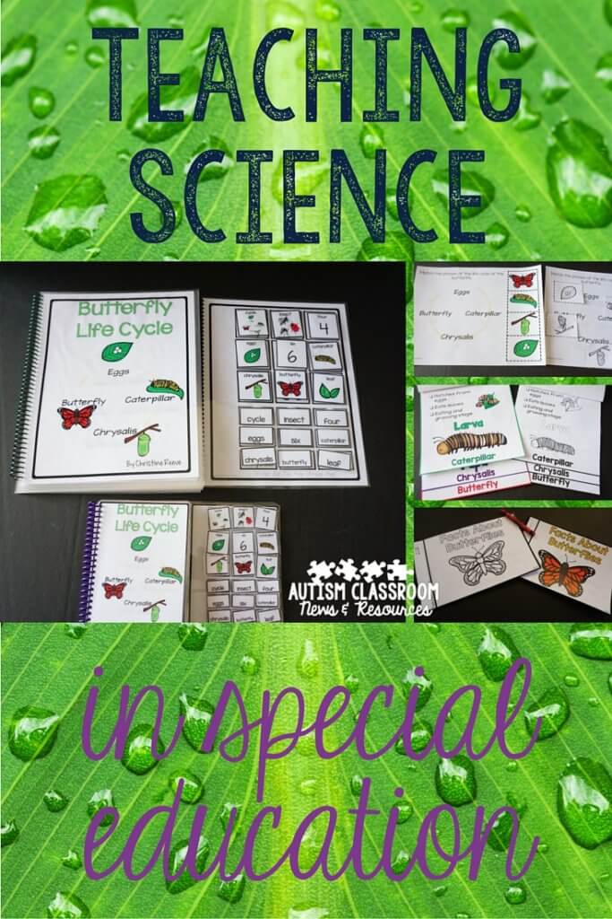 Teaching science in the special education classroom can be one of the most interesting but challenging topics for our students. Hop over to find some ways to present it and document progress for alternative assessment. And check out the materials I use to teach the butterfly life cycle.