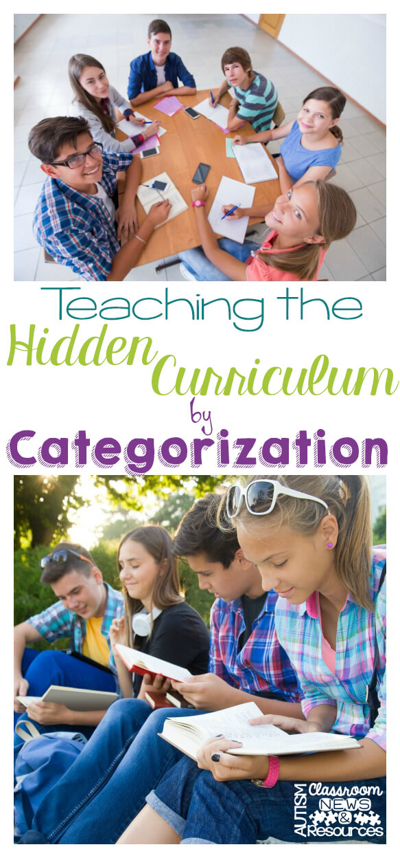 Teaching the Hidden Curriculum by Categorization