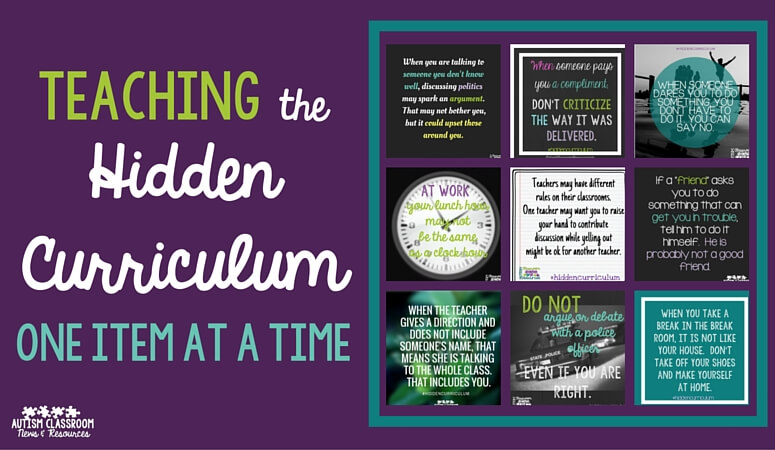 Teaching the Hidden Curriculum 1 Item at a Time