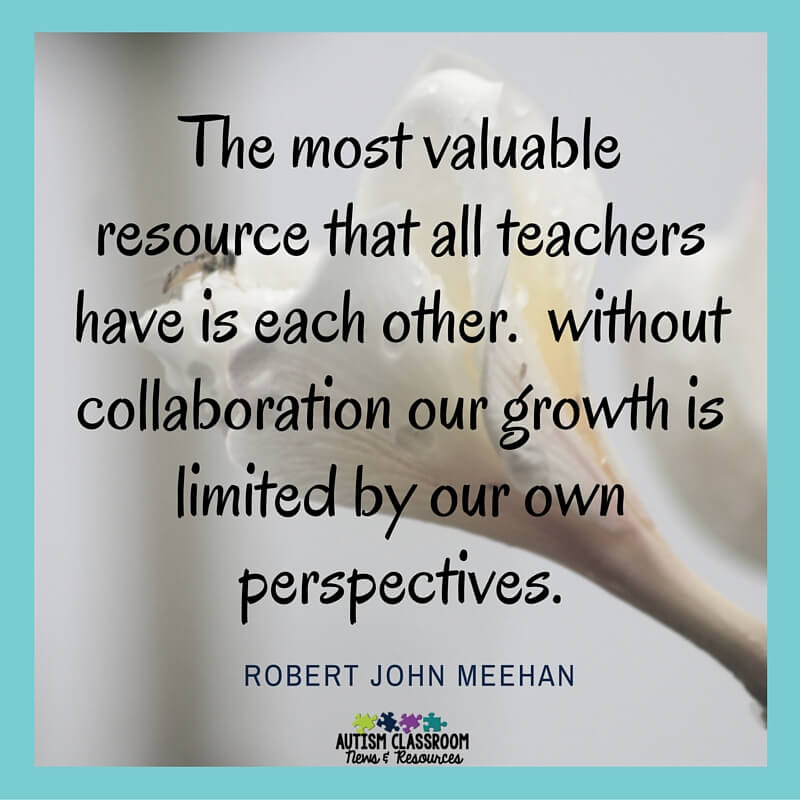 The most valuable Resource that all teachers have is each other. without collaboration our growth is limited by our own perspectives quote. Observing in Other Teacher's Classrooms--What You Can Learn
