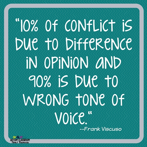 -10% of conflict is due to difference in opinion and 90% is due to wrong tone of voice