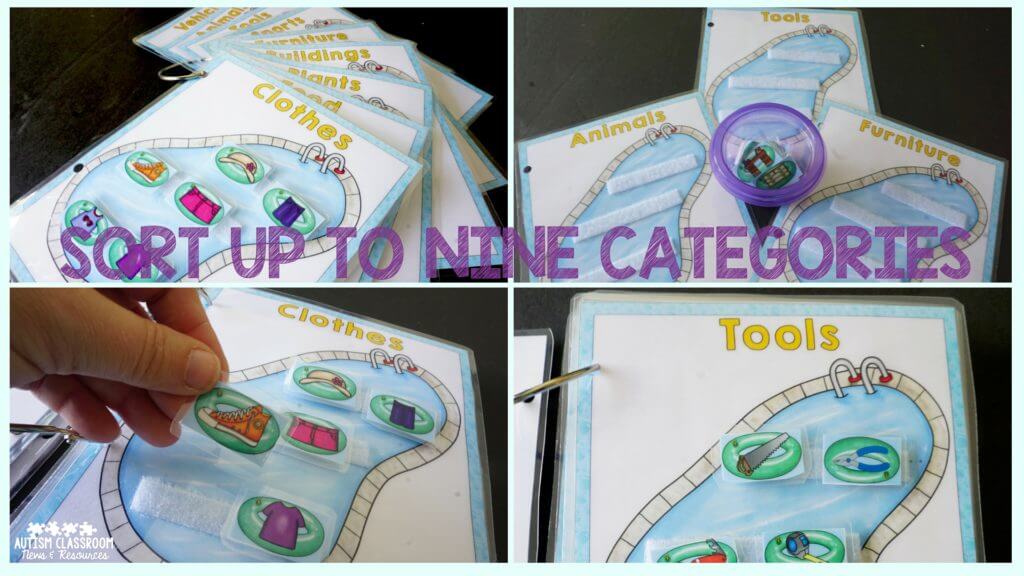 Sort up to 9 categories with this pool-themed set. You could bind them or put them on notebook rings to take apart for smaller sets. Great for teaching RFFCs