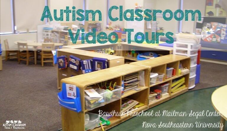 Baudhuin Preschool Autism Classroom Tour Videos that show how preschool classrooms are set up.