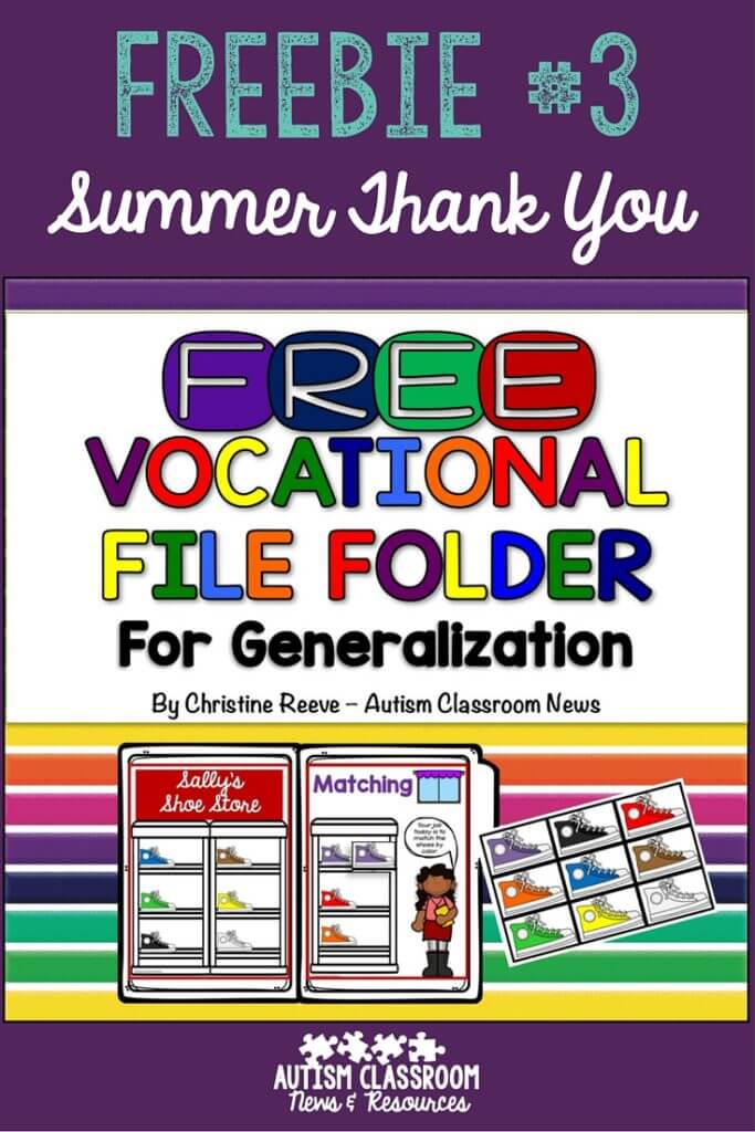 Free File Folder Activity for Color Matching Shoe Store for all ages