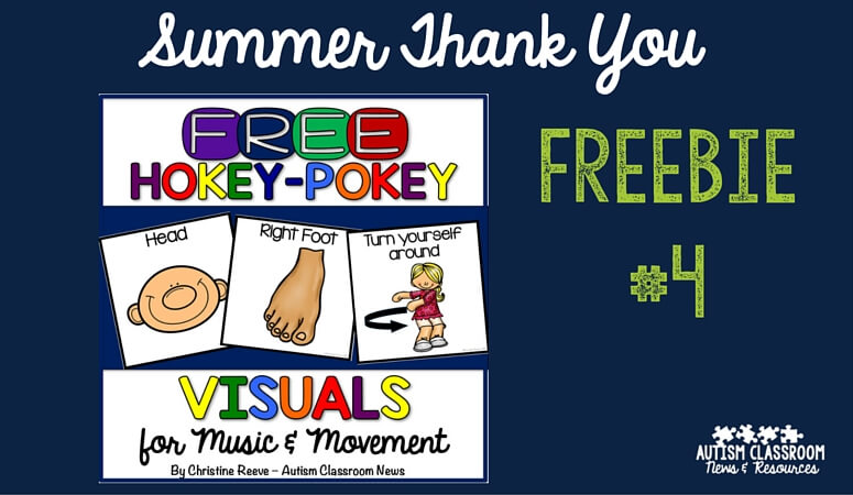 Free visual supports for music and movement with the hokey pokey