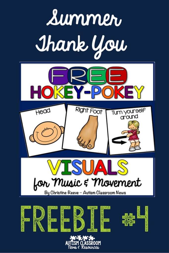 Free visual supports for doing the Hokey Pokey