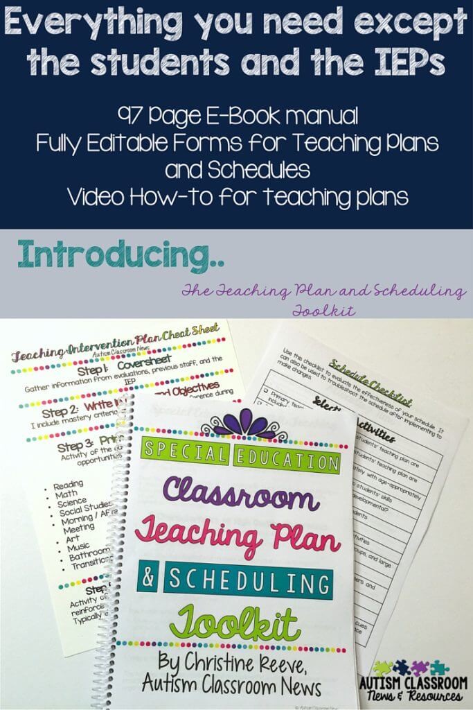 This classroom starter kit has everything you need to set up the classroom schedule based on the individuals' needs.