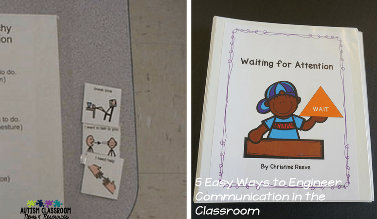 Behavioral visuals are important in special education classroom setup to promote communication and prevent challenging behavior.