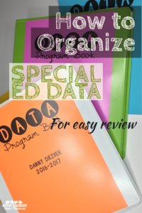 We all struggle with organizing special ed data. I'm sharing how I organize it in program books and rounding up posts about how I implement data within the classroom.