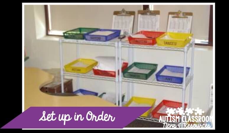 Organizing for instruction in special education is hard. Click for more tips on organizing classroom materials in special ed.