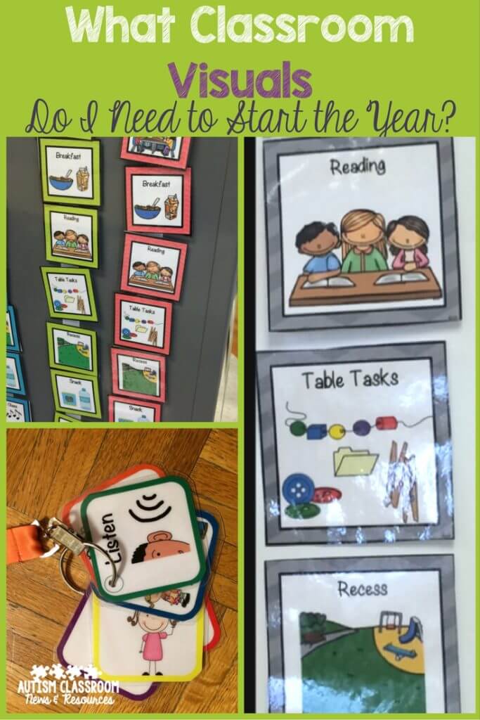 What classroom visuals for Autism do I need to start the year in a special education classroom? Tons of examples and essentials.