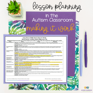 Lesson Planning in the Autism Classroom: Making it Work