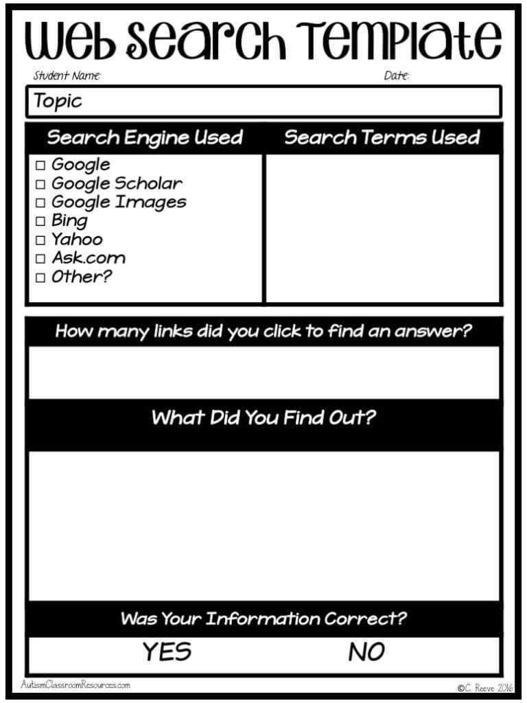 web search template form