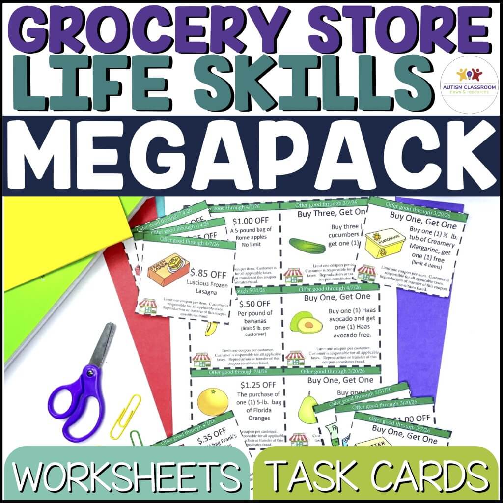 Grocery Store Life Skills Megapack (picture of coupons)