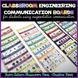 classroom engineering communication boards for students using augmentative communication