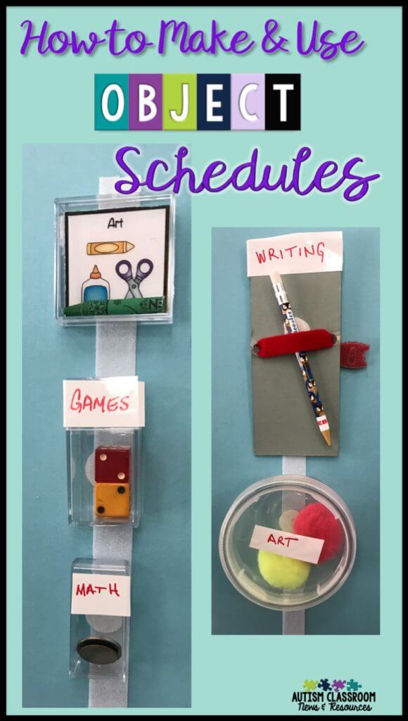 Do you have students who might benefit from using object schedules or using objects to communicate? I'm sharing different types of object schedules including how to help students make the shift to visual schedules.
