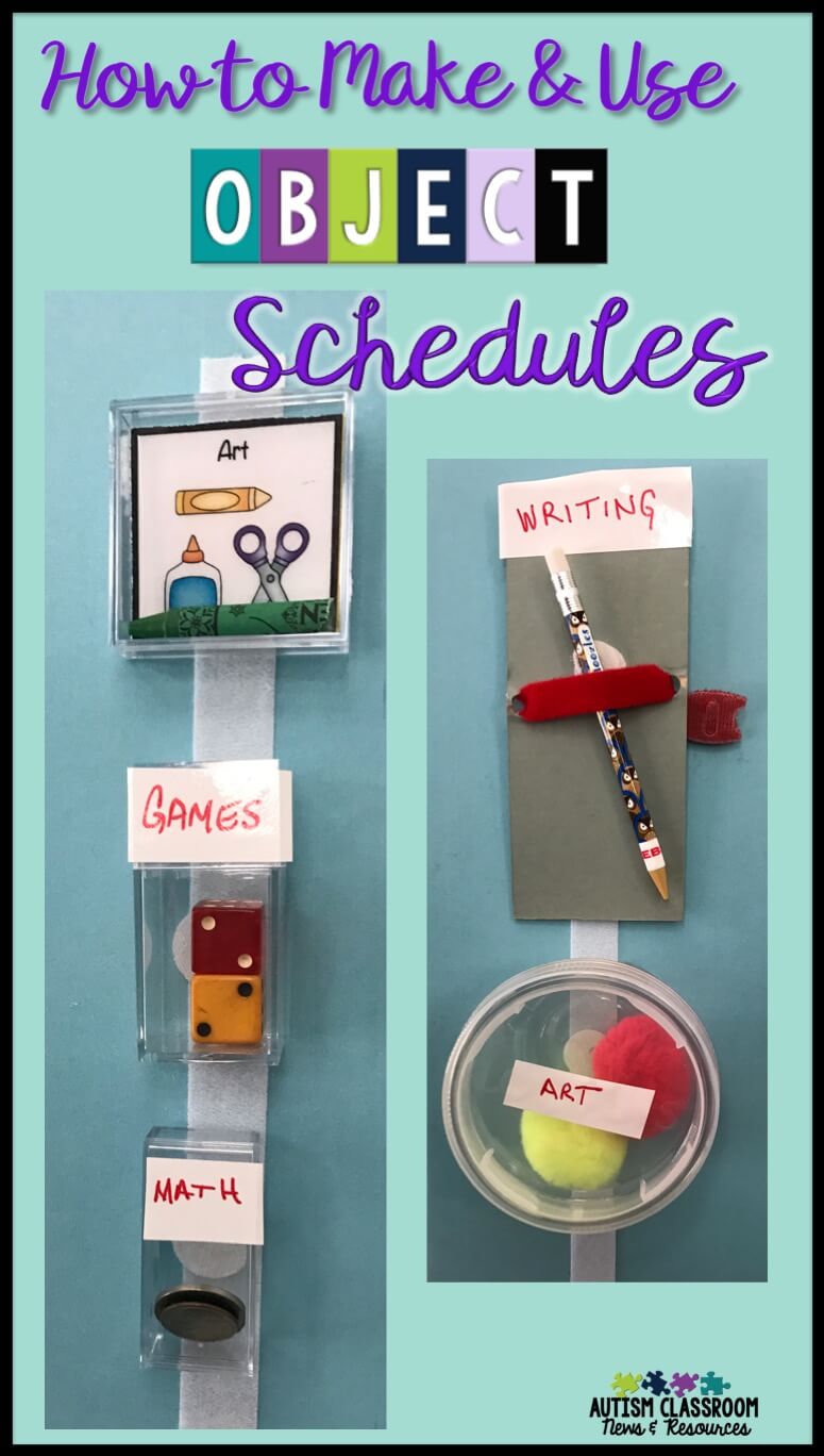 How to Make and Use Object Schedules Autism Classroom Resources