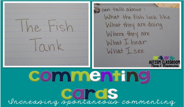 Making the jump from commenting in situations teachers set up to spontaneous commenting throughout the day is a tough one for many students with autism.  This post has suggestions to increase commenting and generalize it so that it becomes a meaningful method of communication for our students.