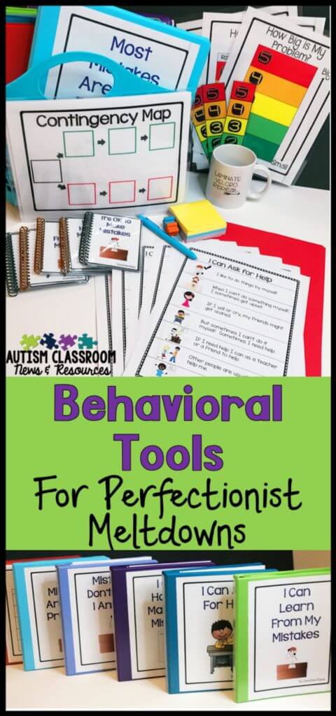 Do you have students with autism who need to learn appropriate coping strategies to avoid overreacting if they make a mistake. Social stories, contingency maps, and size of my problem scales can help students learn better ways to manage their own behavior. This post describes these autism meltdown strategies and how they can be used.