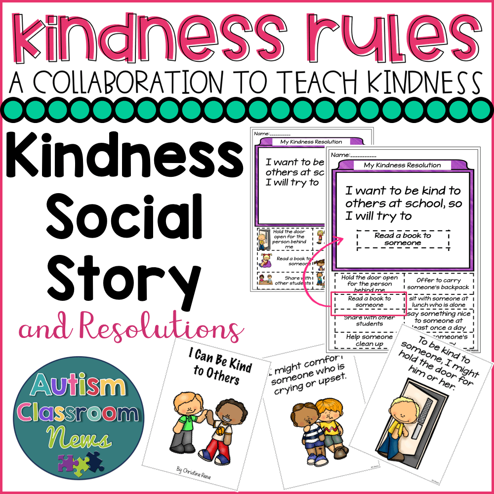 kindnessrules teaching the concept of kindness freebie autism classroom resources