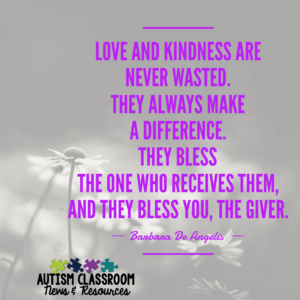 Teaching young children or students with disabilities to understand kindness and be considerate of others is difficult. Kindness is pretty abstract and most of our kids are pretty concrete. Check out these ideas for teaching the concept and connect with 9 bloggers who have created resources to help you bring kindness to your classroom.